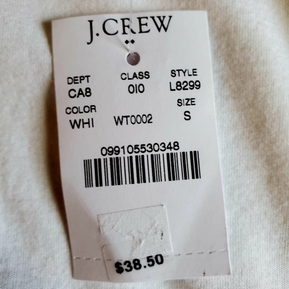 J Crew Factory NWT Crochet Tank Top, White, Size S - Picture 5 of 7